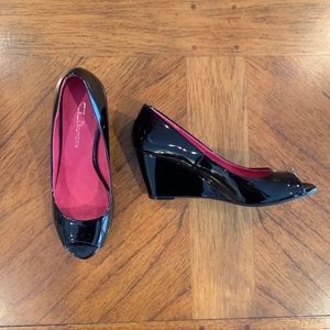 Black Patent Wedges